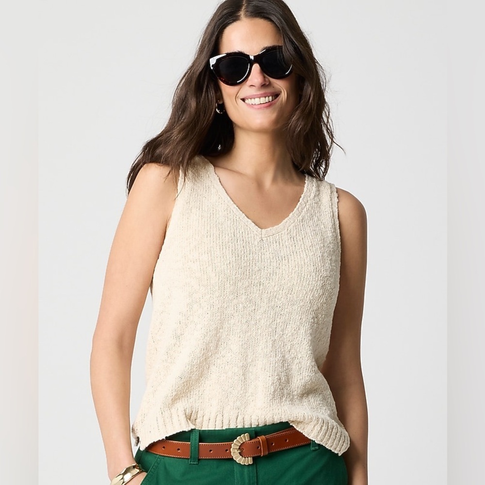 J. Crew Factory V-neck Beach Sweater-tank